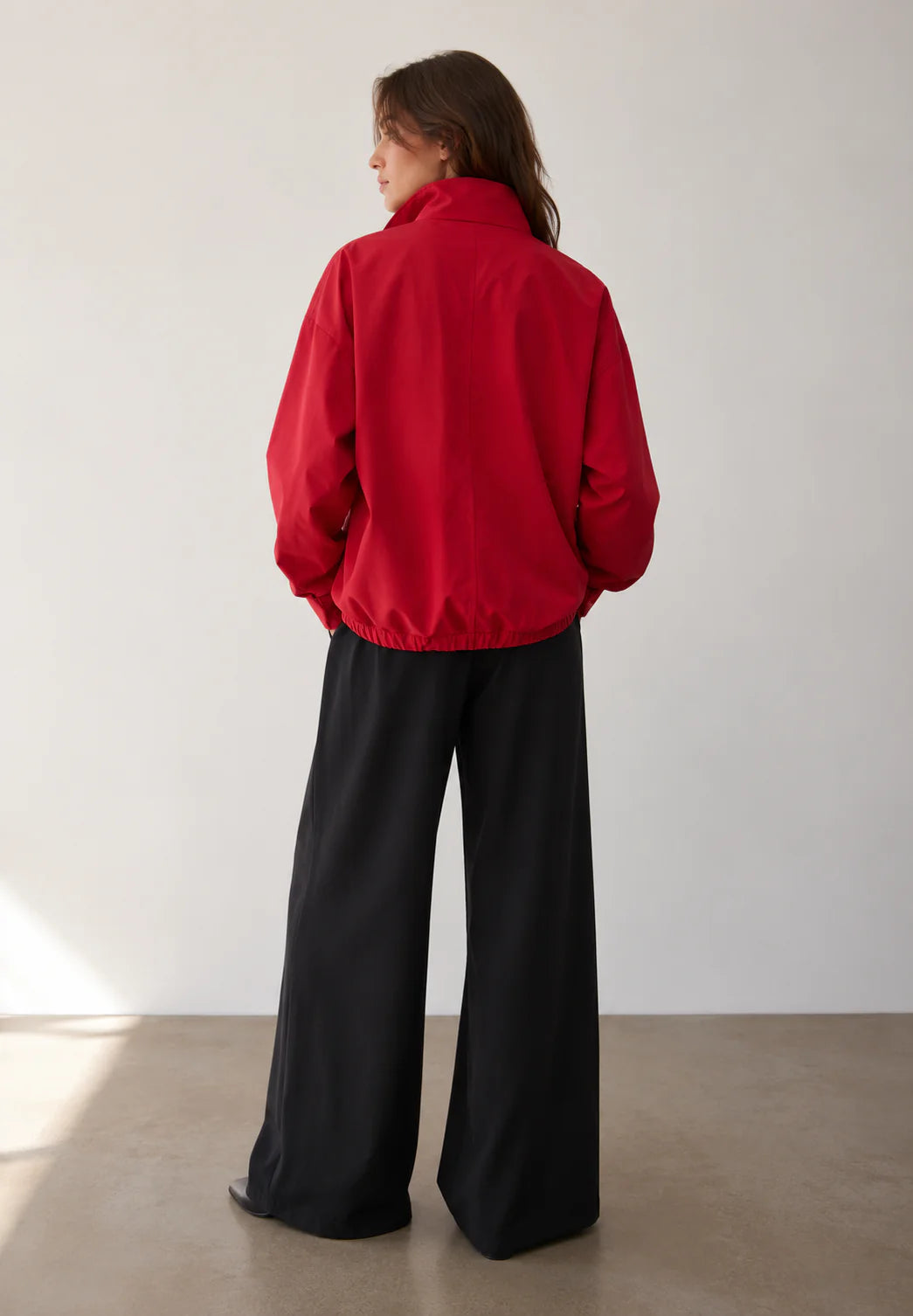 Red Spray Bomber Jacket