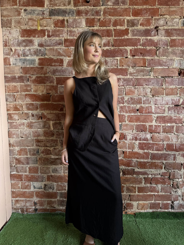 Santiago Linen Skirt