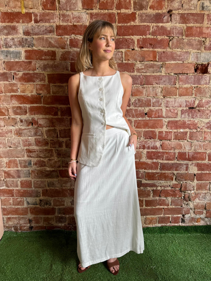 Santiago Linen Skirt