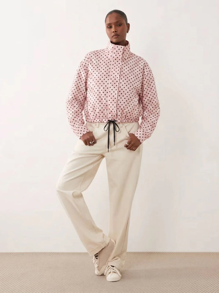 *Pre-order* Polka Dot Spray Bomber Jacket