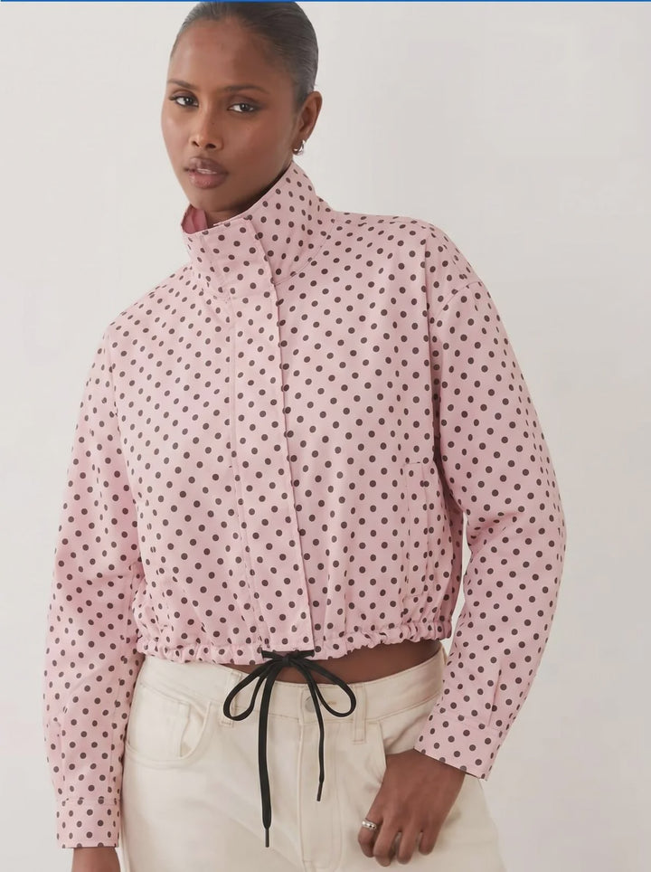 *Pre-order* Polka Dot Spray Bomber Jacket