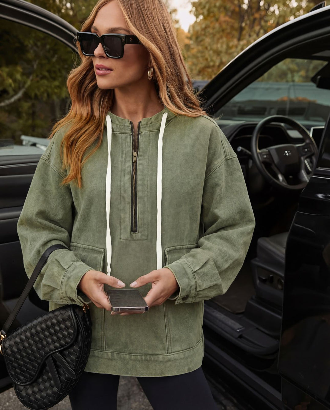 khaki denim hoodie by smaibulun