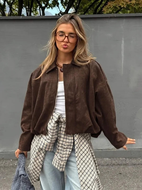 smaibulun chocolate bomber jacket