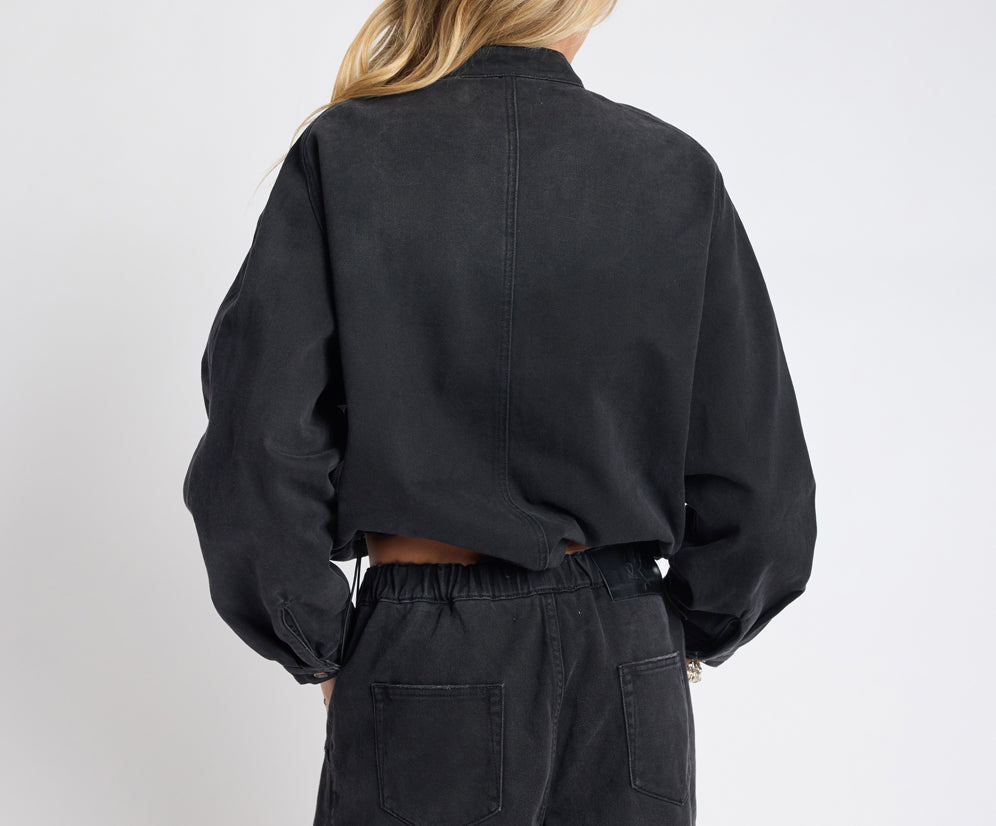 smokey black one teaspoon harley bomber jacket