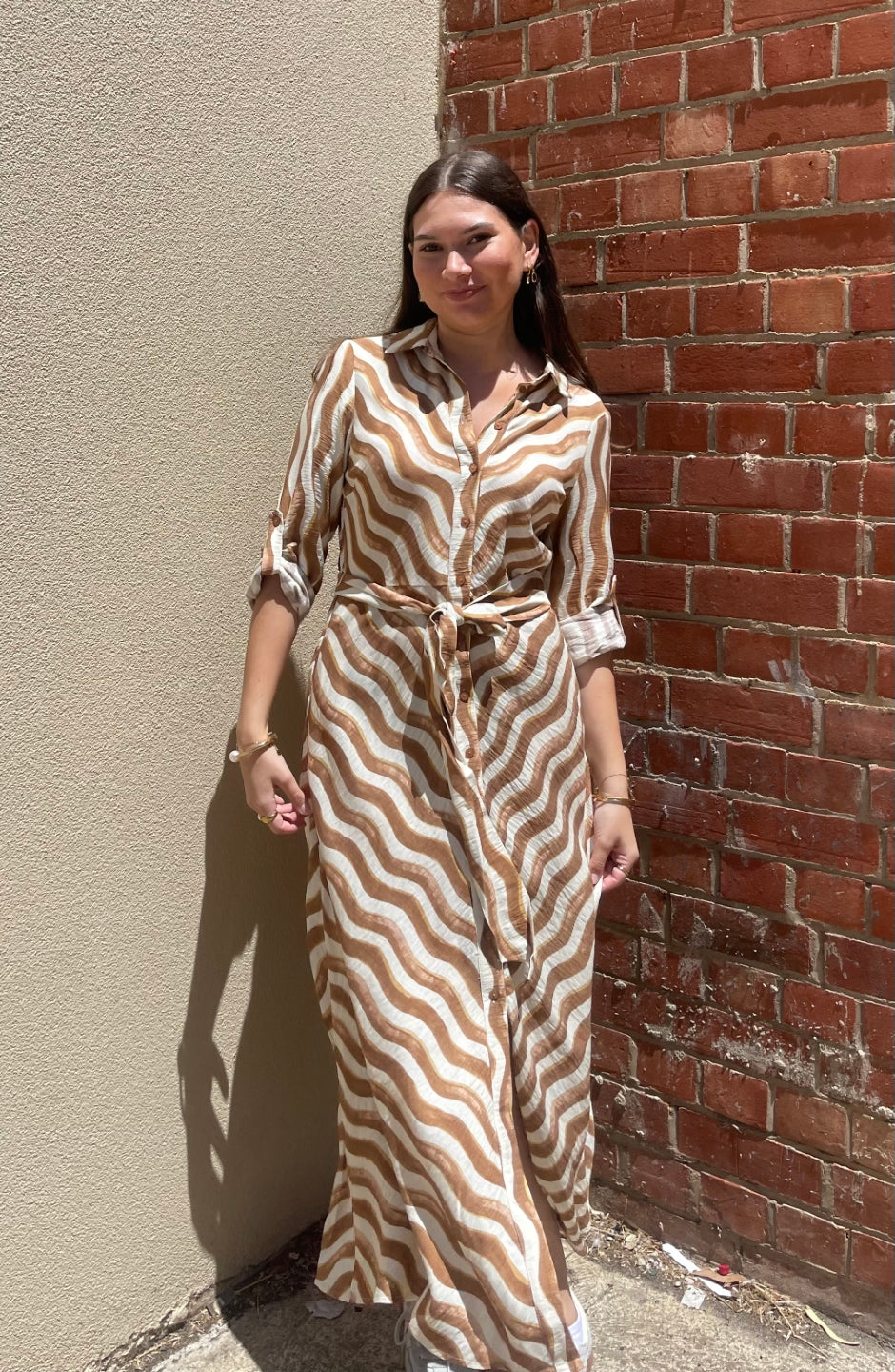 stripe maxi dress from sunny girl