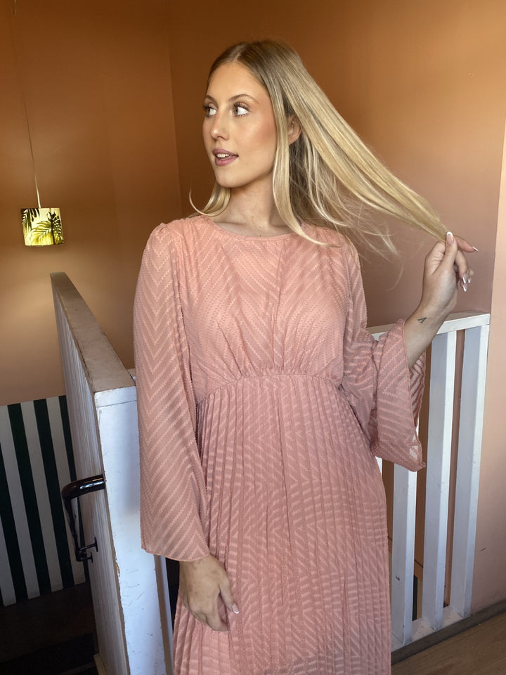 sunny girl maxi dress in peach