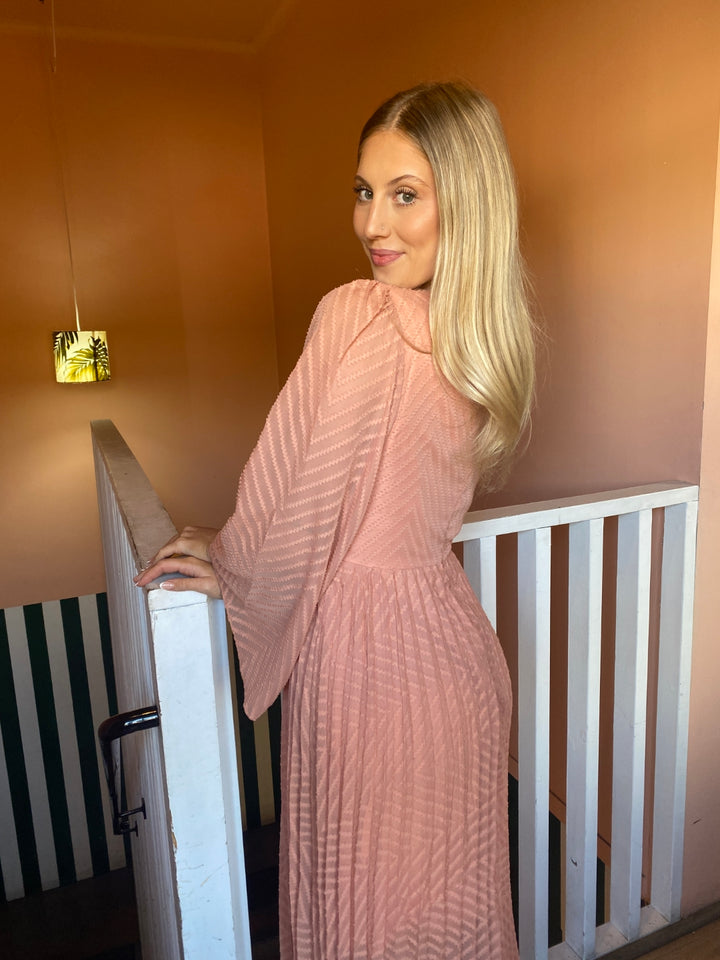 sunny girl maxi dress in peach side