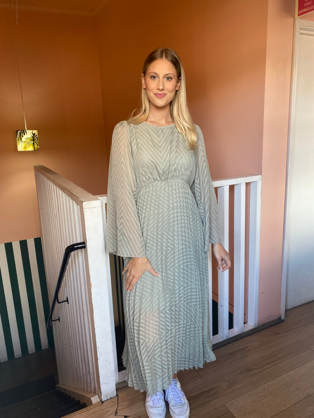 sunny girl maxi dress in sage