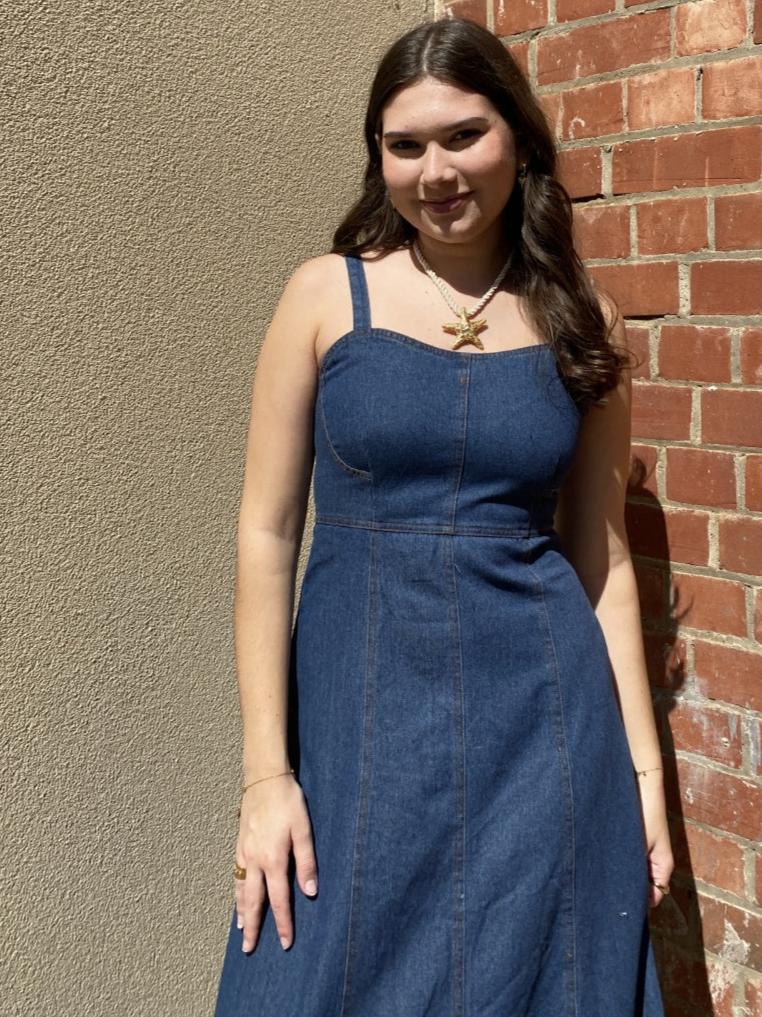 sunny girl denim dress