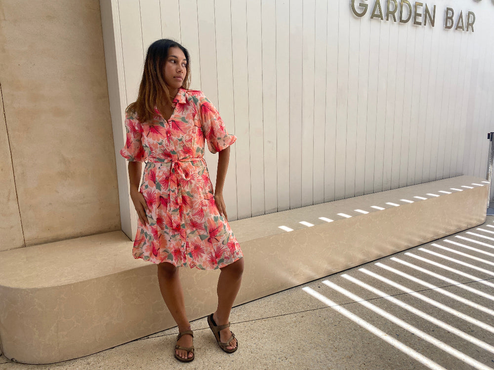 sunny girl floral print dress