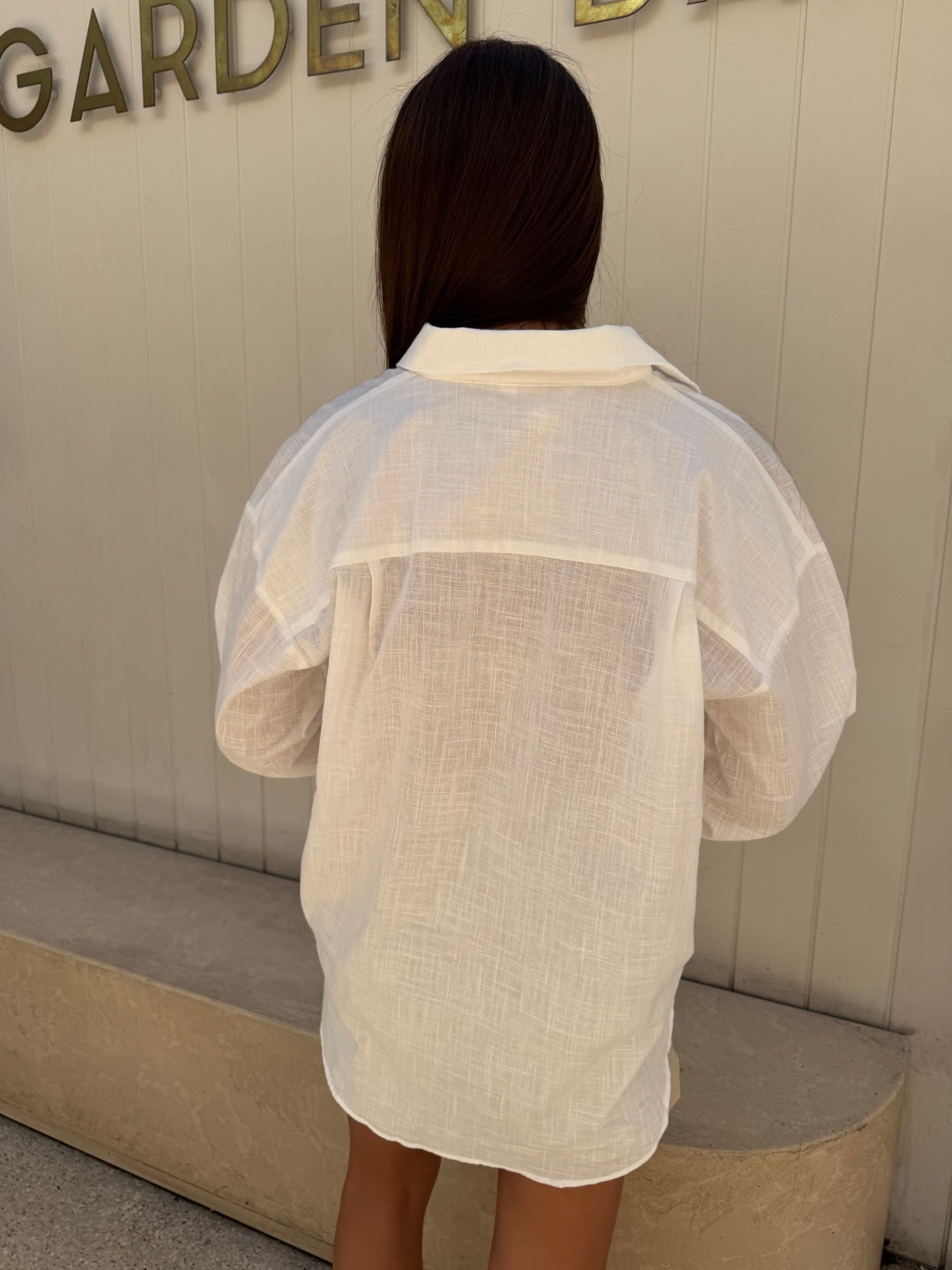 linen blend shirt sunny girl