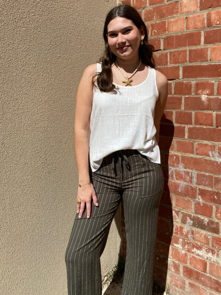 sunny girl pinstripe pants