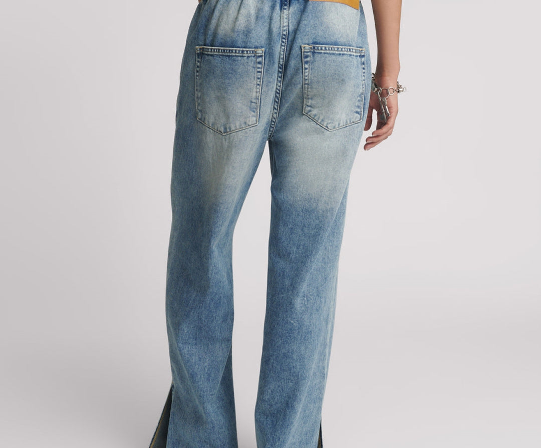 sunset blue drawstring jeans one teaspoon