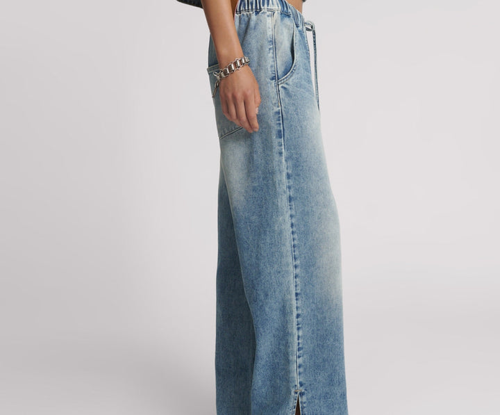 sunset blue drawstring jeans one teaspoon mood