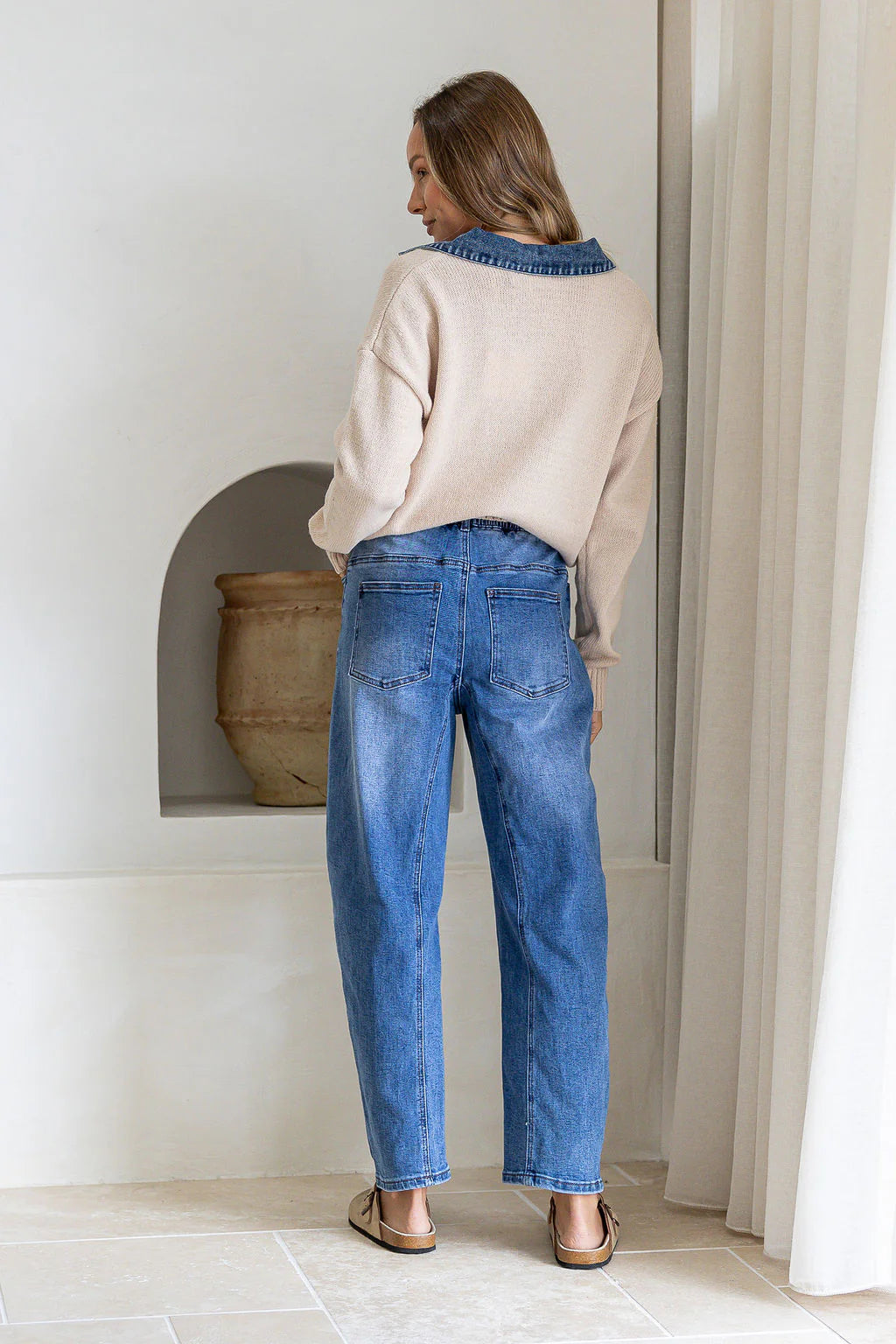 Suzanna Denim Collar Knit