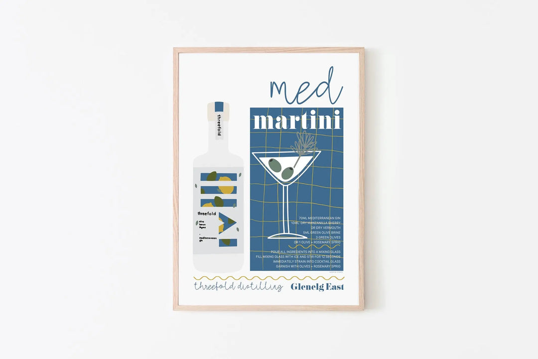 Mediterranean Martini Print Graphics by L