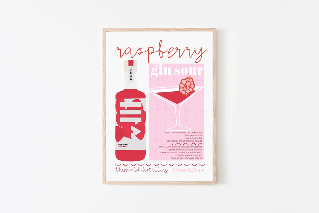 Raspberry Gin Sour Print Graphics by L