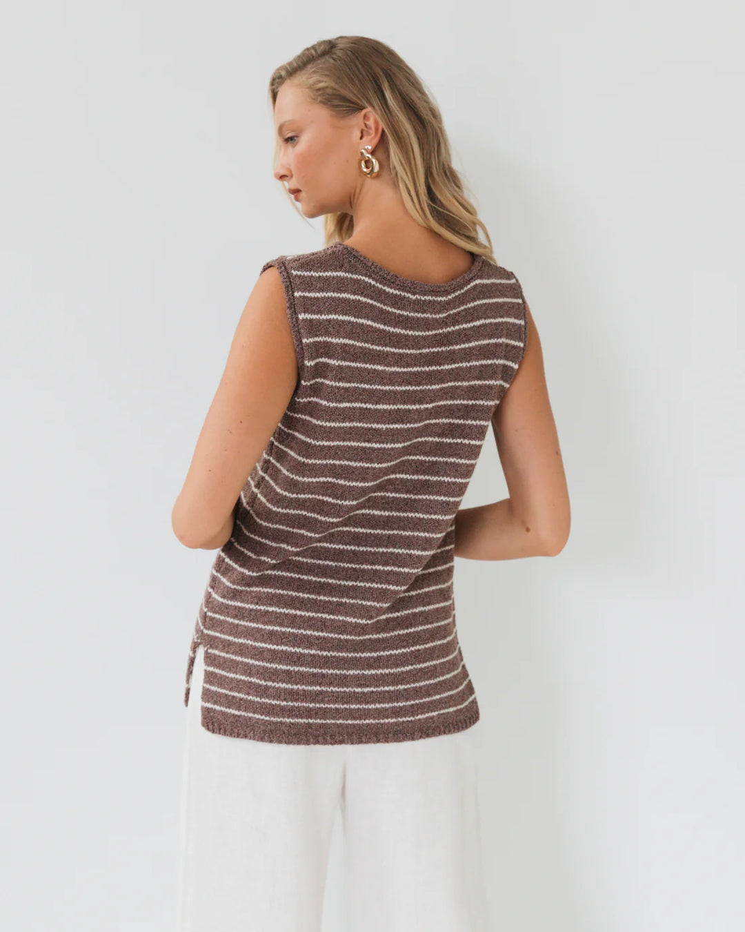 classic boucle knit tank by white closet