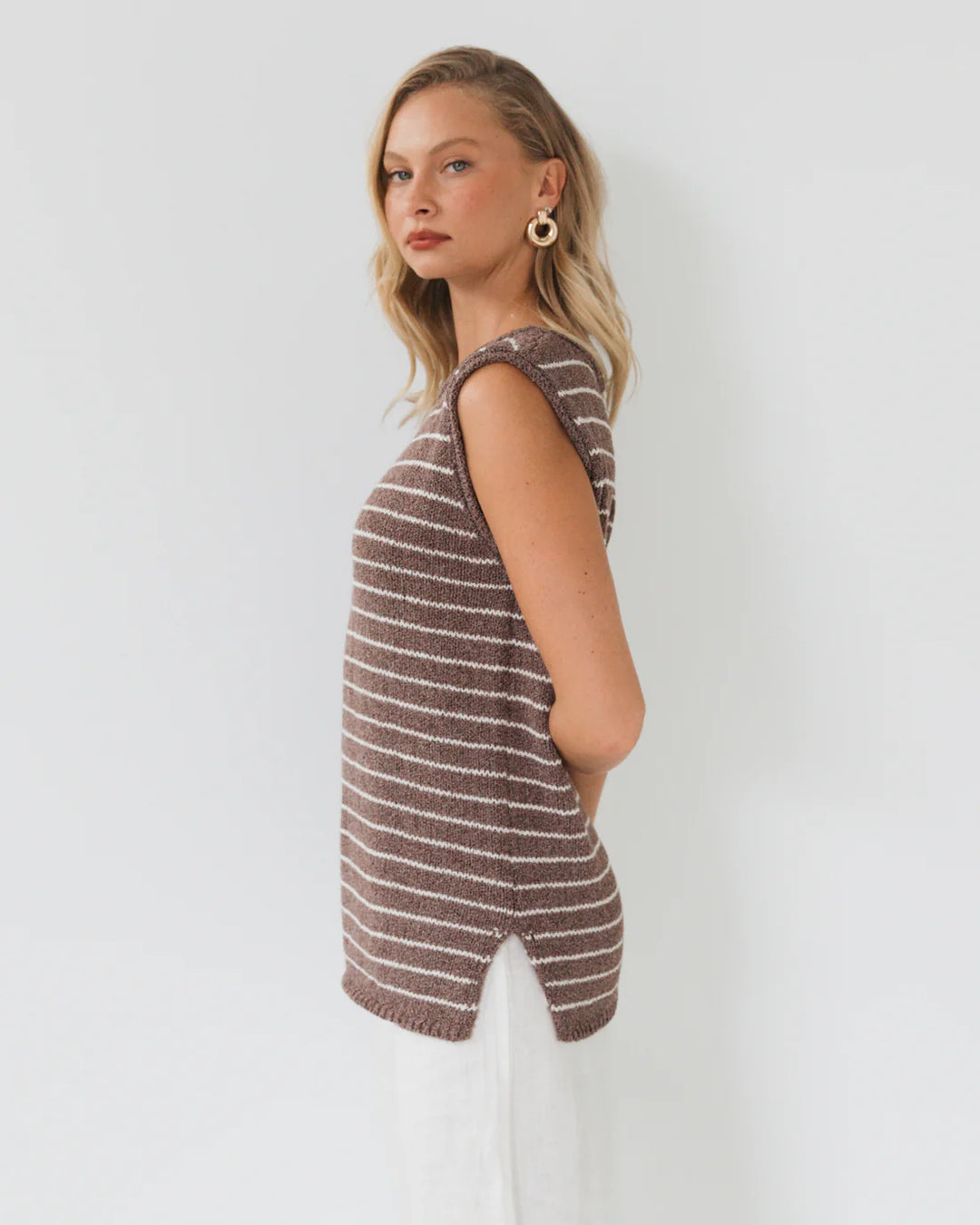 white closet stripe tank top