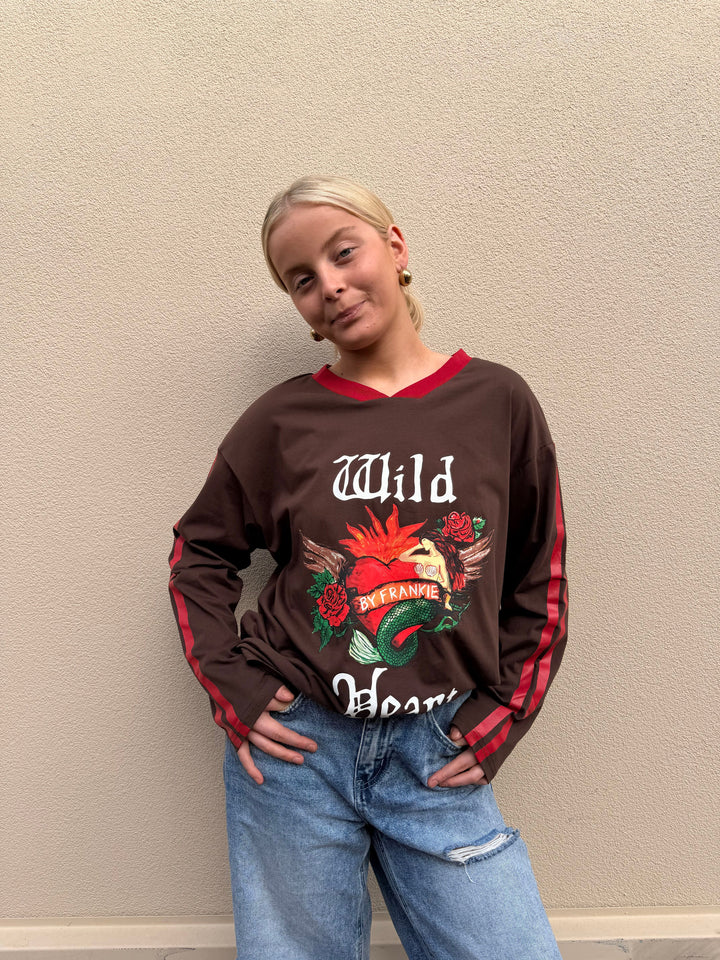 Wild at Heart Tee - Chocolate