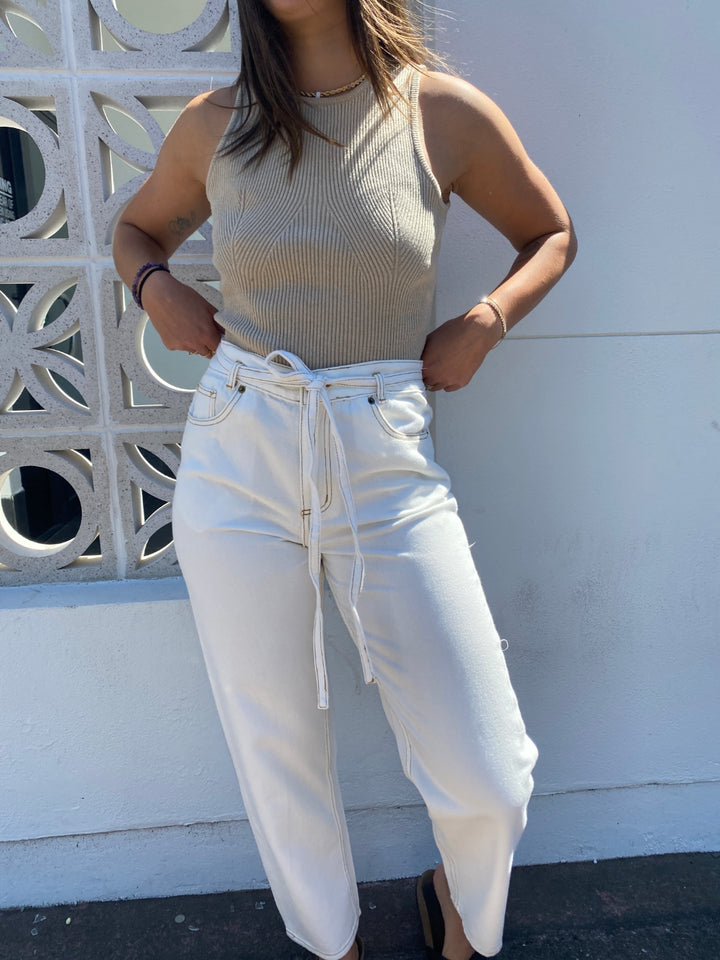 white denim Jeans from Wits The Label