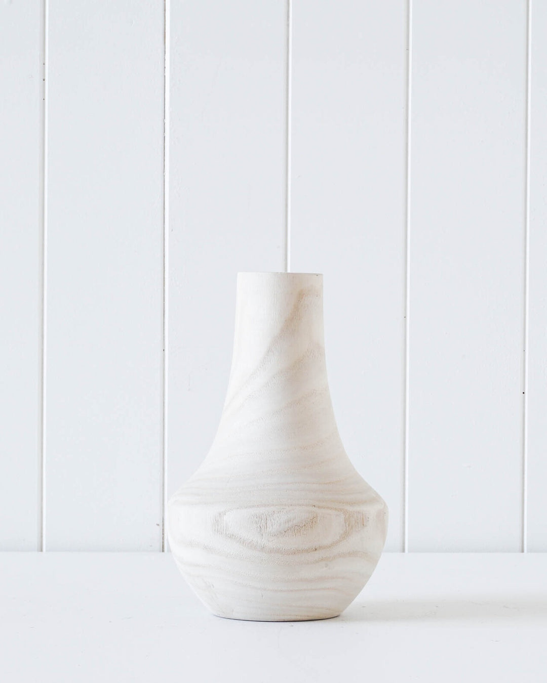 wooden vase in a natural finish from rayell