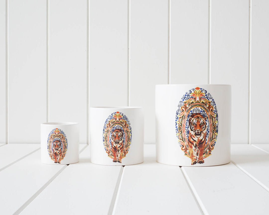 rayell ceramic tiger pots